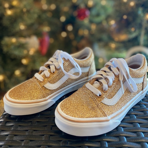 Vans Other - Vans kids sparkle glitter / gold size 13 NWOT sneakers